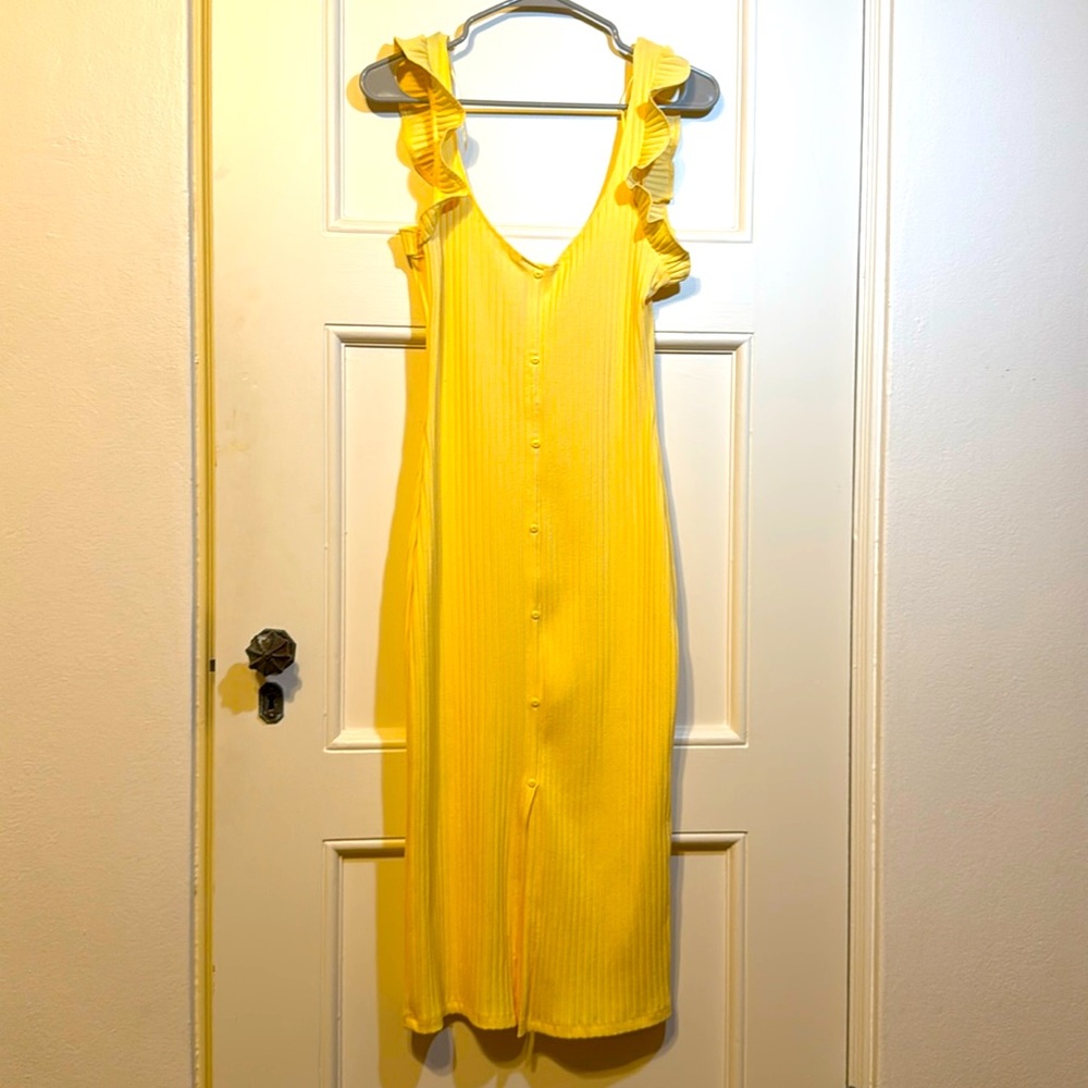 Zara Light Yellow Pleated Top